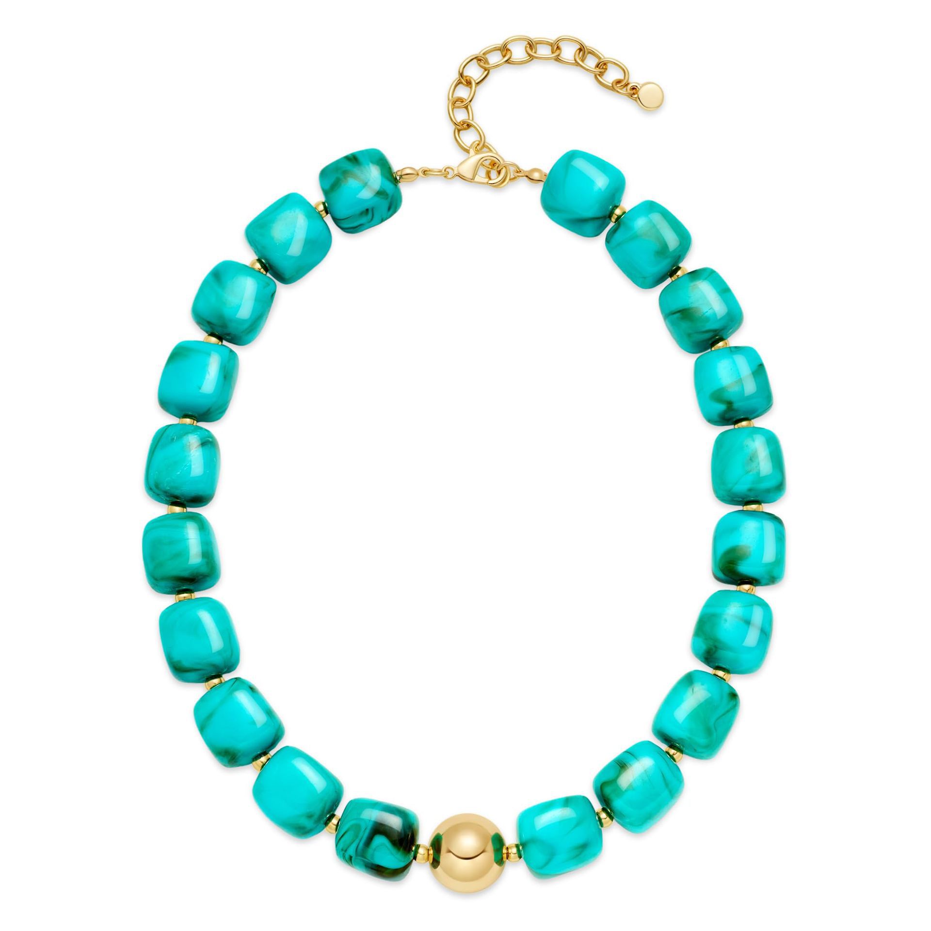 Bohemian-style Resin Bead Necklace