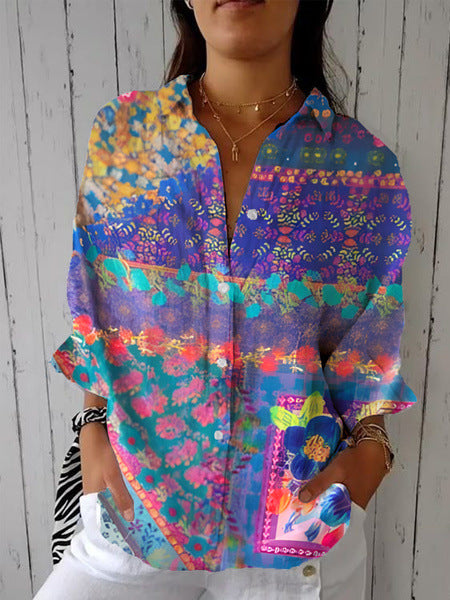 Women’s Casual Summer Shirt with 3D Print Design