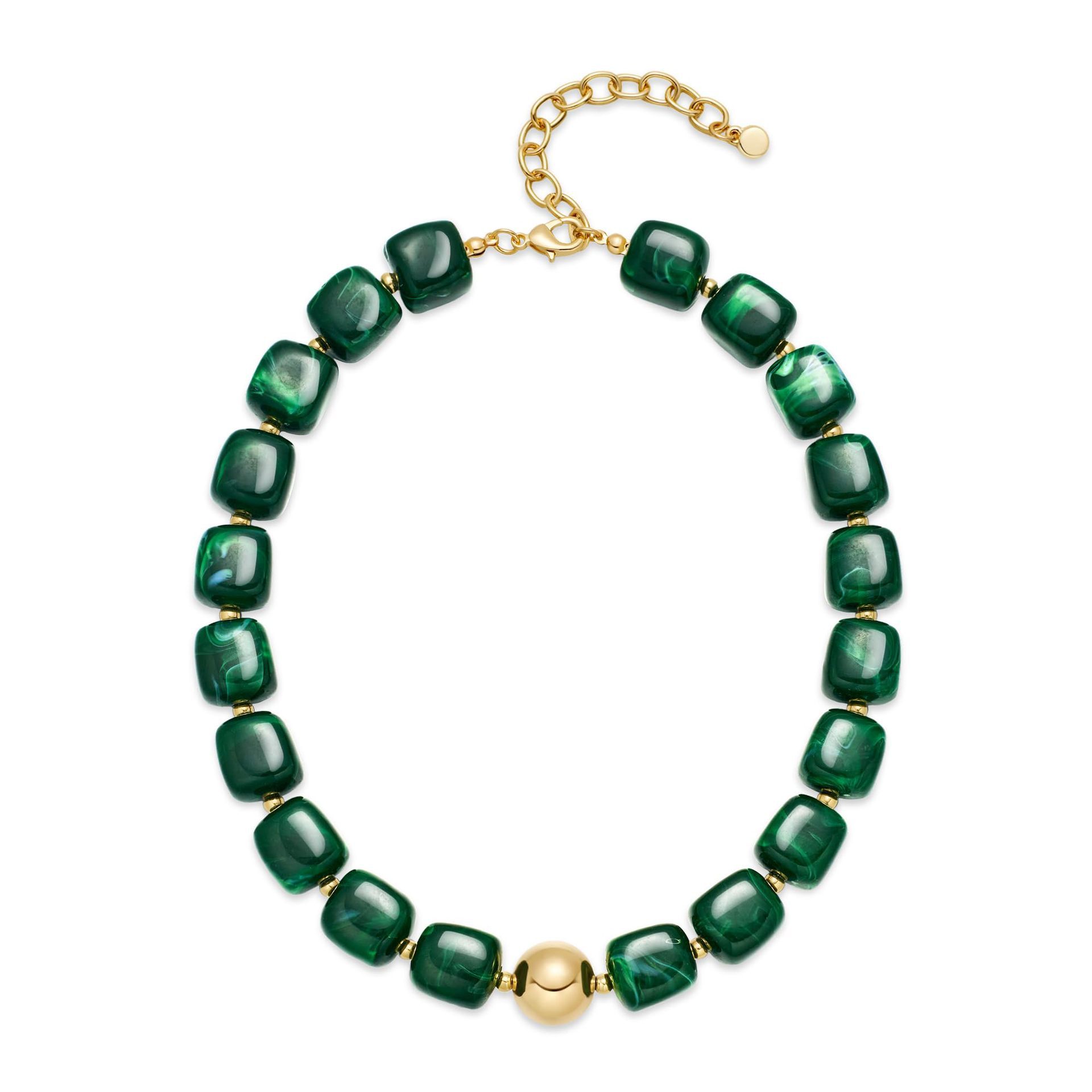 Bohemian-style Resin Bead Necklace