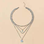 Gold & Silver Layered Necklace – Coin Pendant Jewelry - Luxxella