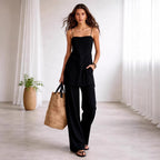 2-Piece Jumpsuit Set – Summer Sleeveless Top and Matching Pants - Luxxella