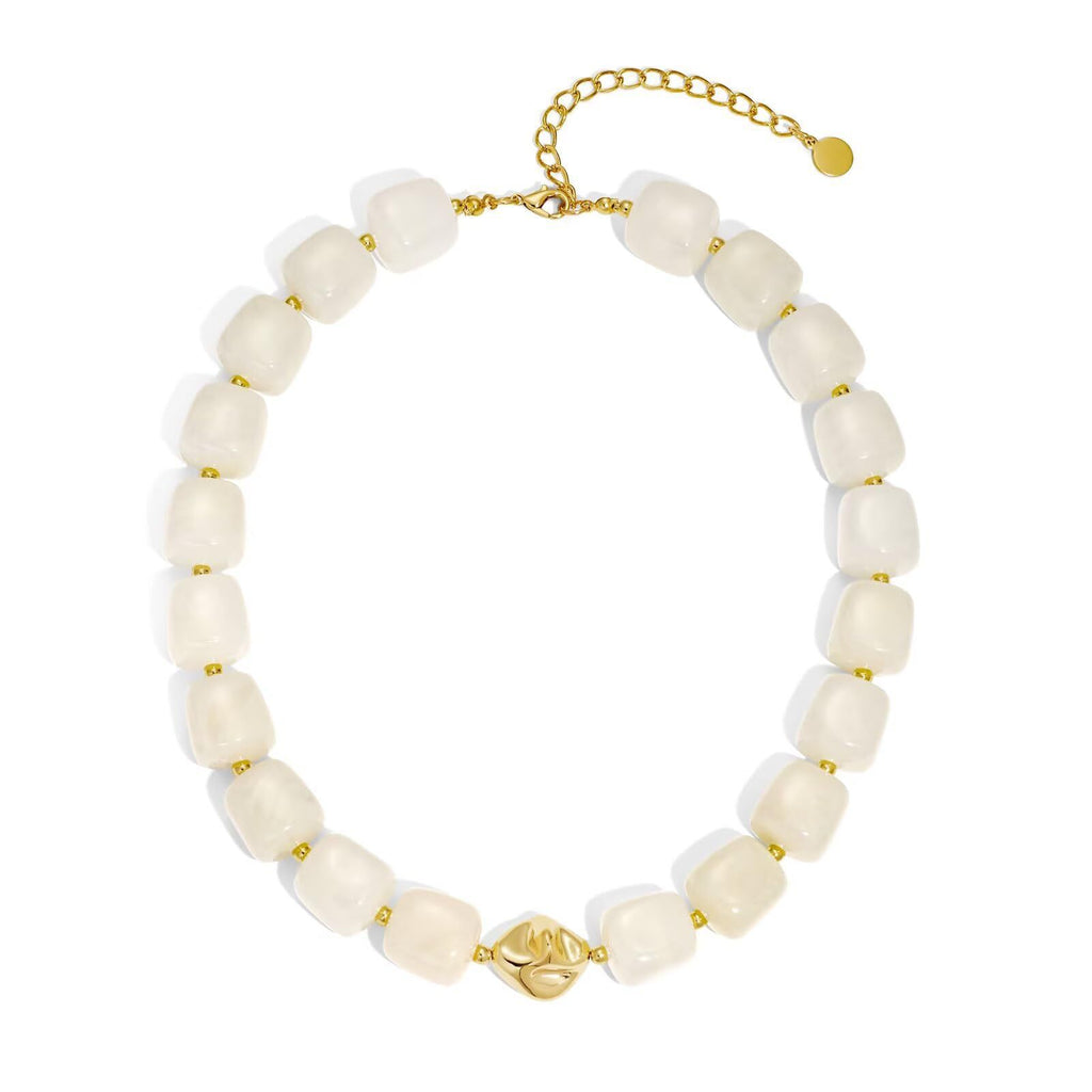 Bohemian-style Resin Bead Necklace