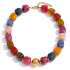 Bohemian-style Resin Bead Necklace