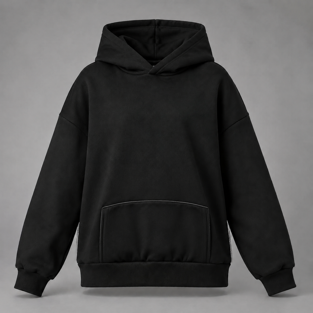 Women's Backless Rhinestone Mesh Hoodie - Open Back Oversized Crystal Chain Sweatshirt for nights out