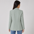 Casual Blazer Jacket - Lightweight One-Button Work Office Suit Coat - Luxxella