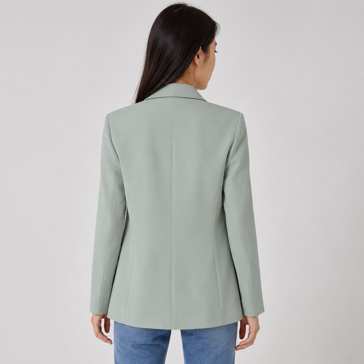 Casual Blazer Jacket - Lightweight One-Button Work Office Suit Coat - Luxxella