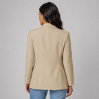 Casual Blazer Jacket - Lightweight One-Button Work Office Suit Coat - Luxxella