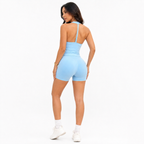 Workout Halter Top & Yoga Shorts Set – Women’s Activewear Outfit - Luxxella