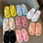 Faux Fur Lined Open‑Toe Slippers – Flat Flip Flop Style - Luxxella