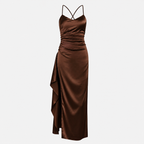 Lara Maxi Dress – Elegant Backless Slit Dress for Weddings, Galas & Date Nights - Luxxella