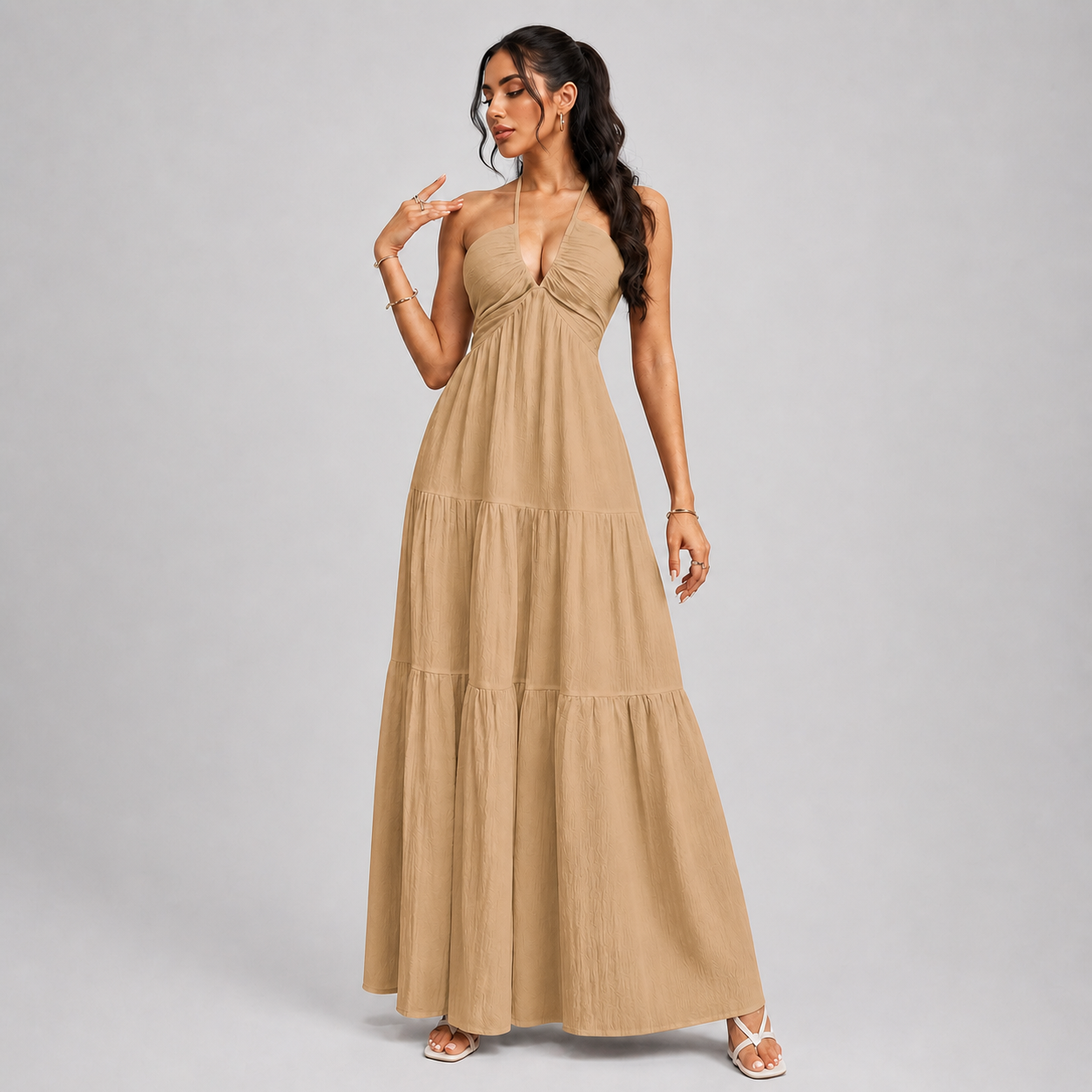 long sleeve casual dresses Ophelia Wine Modest Dress Glitter Black A-line One 100% Polyester Lining Jessika Color:BLACK/CREAM