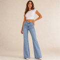 Flare Jeans for Women – Bell-Bottom Denim with Back Star Patch - Luxxella