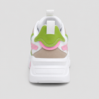 Chunky Platform Sneakers - Breathable Mesh Color Block Athletic Walking Shoes - Luxxella