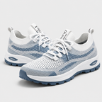Slip-On Walking Shoes - Breathable Knit Cushioned Running Sneakers with Arch Support - Luxxella