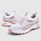 Slip-On Walking Shoes - Breathable Knit Cushioned Running Sneakers with Arch Support - Luxxella