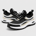 Slip-On Walking Shoes - Breathable Knit Cushioned Running Sneakers with Arch Support - Luxxella