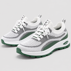 Slip-On Walking Shoes - Breathable Knit Cushioned Running Sneakers with Arch Support - Luxxella