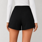 High Waisted Asymmetrical Wrap Skort Mini Skirt Shorts - Luxxella