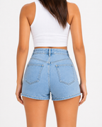 Premium Denim Shorts – Stretch Slim Fit Summer Jean Shorts - Luxxella