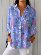 Casual Summer Shirt with 3D Print Design - Luxxella
