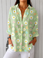 Casual Summer Shirt with 3D Print Design - Luxxella