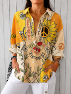 Casual Summer Shirt with 3D Print Design - Luxxella
