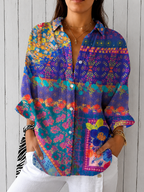 Casual Summer Shirt with 3D Print Design - Luxxella