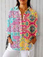 Casual Summer Shirt with 3D Print Design - Luxxella