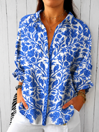 Casual Summer Shirt with 3D Print Design - Luxxella
