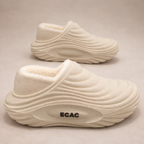 Warm ECAC Fleece‑Lined Indoor Slippers – Thick Non‑Slip Waterproof Sole - Luxxella