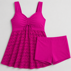 2-Piece Swim Dress Tummy Control Bathing Suit Tankini with shorts - Luxxella