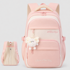 Girls School Backpack - Cute Pastel Printed Bookbag Waterproof Lightweight Kids Elementary Travel Rucksack