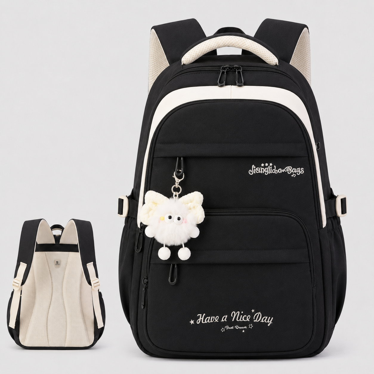 Pastel Backpack - Lightweight Waterproof Rucksack for School & Commute
