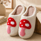 Fuzzy Heart Slippers - Cozy Cupid Love Indoor House Shoes - Luxxella