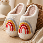 Fuzzy Heart Slippers - Cozy Cupid Love Indoor House Shoes - Luxxella