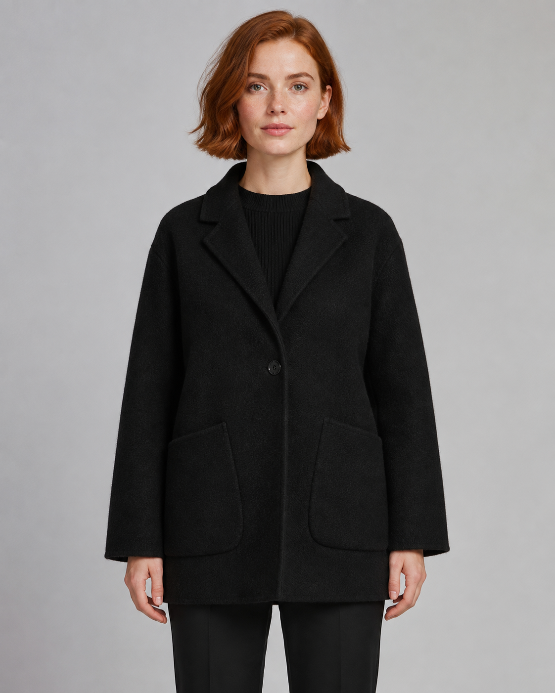 Women’s Premium Pure Wool Short Coat - Autumn Winter Tailored Blazer Jacket - Luxxella