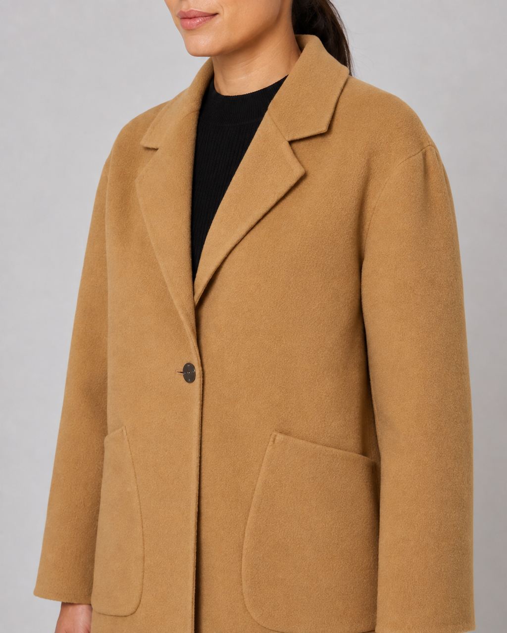 Women’s Premium Pure Wool Short Coat - Autumn Winter Tailored Blazer Jacket - Luxxella