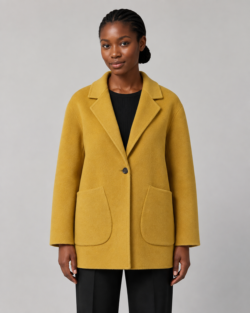 Women’s Premium Pure Wool Short Coat - Autumn Winter Tailored Blazer Jacket - Luxxella