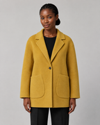 Women’s Premium Pure Wool Short Coat - Autumn Winter Tailored Blazer Jacket - Luxxella