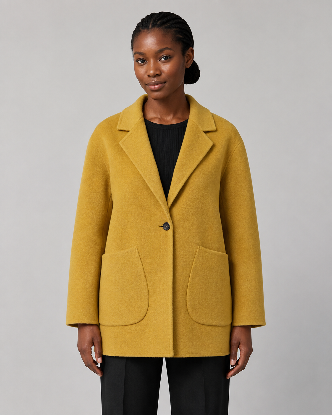 Women’s Premium Pure Wool Short Coat - Autumn Winter Tailored Blazer Jacket - Luxxella