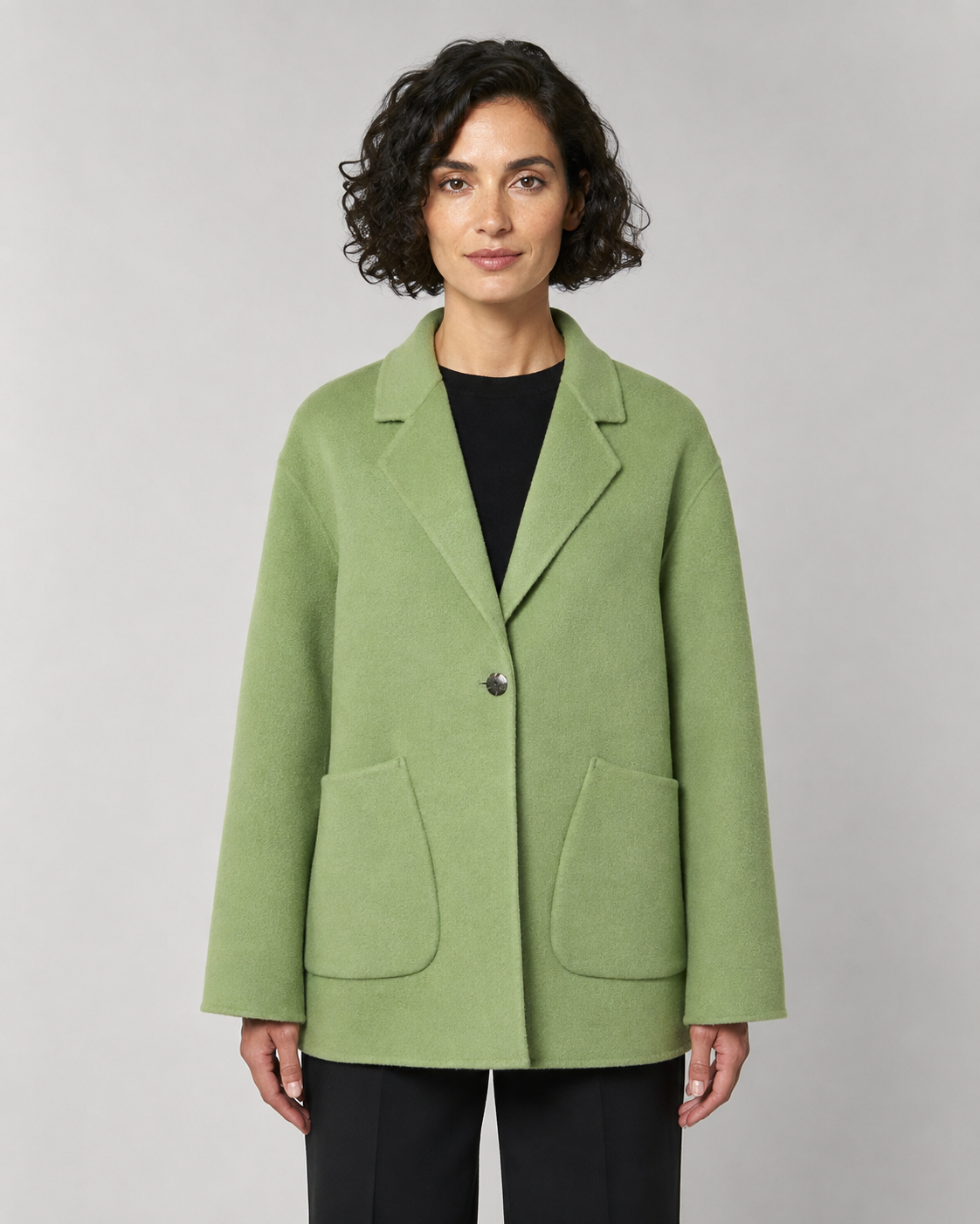 Women’s Premium Pure Wool Short Coat - Autumn Winter Tailored Blazer Jacket - Luxxella