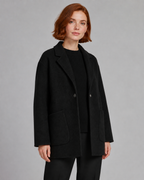 Women’s Premium Pure Wool Short Coat - Autumn Winter Tailored Blazer Jacket - Luxxella