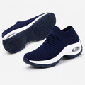 Women's Slip-On Orthopedic Walking Shoes - Air Cushion Mesh Sneakers With Arch Support - Luxxella