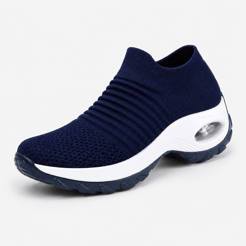 Orthopedic Walking Shoes Slip On Mesh Air Cushion Sneakers with Arch Support for Plantar Fasciitis