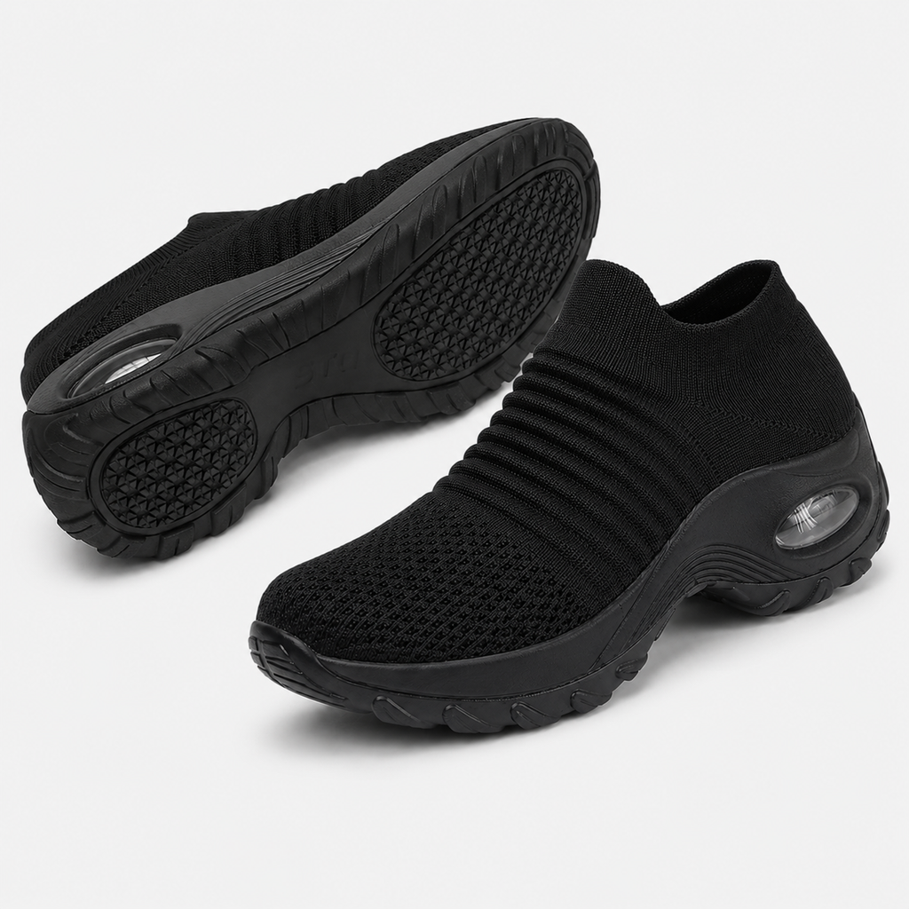 Orthopedic Walking Shoes Slip On Mesh Air Cushion Sneakers with Arch Support for Plantar Fasciitis