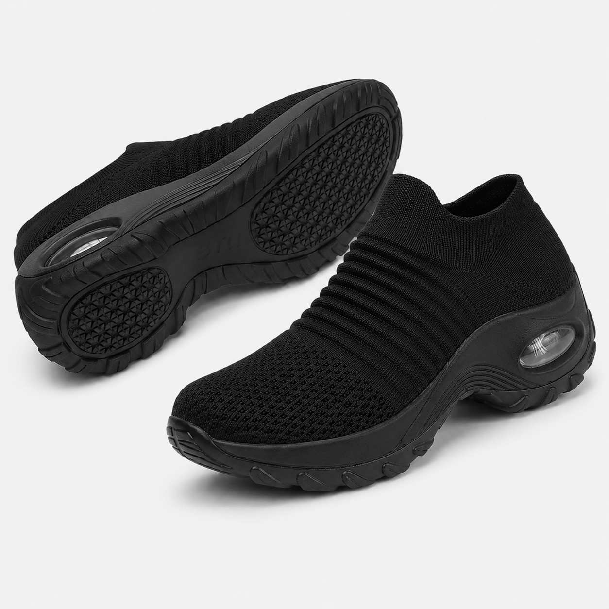 Orthopedic Walking Shoes Slip On Mesh Air Cushion Sneakers with Arch Support for Plantar Fasciitis