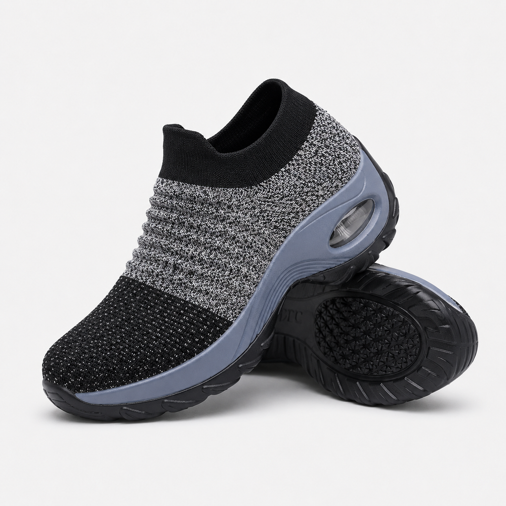 Orthopedic Walking Shoes Slip On Mesh Air Cushion Sneakers with Arch Support for Plantar Fasciitis