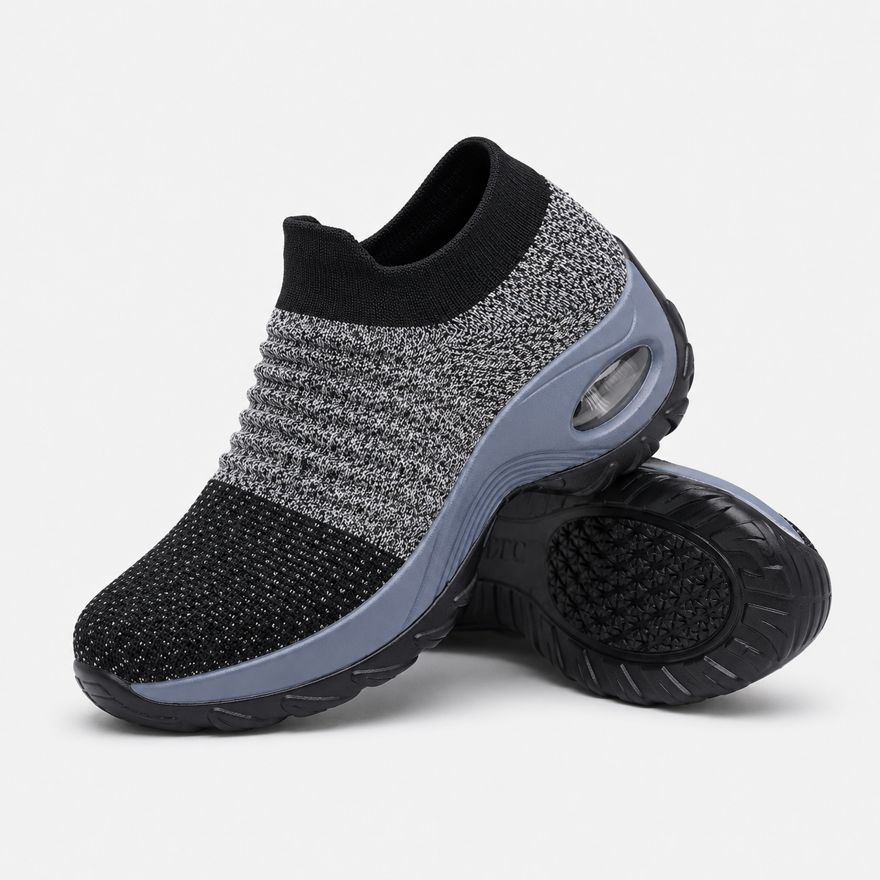 Orthopedic Walking Shoes Slip On Mesh Air Cushion Sneakers with Arch Support for Plantar Fasciitis