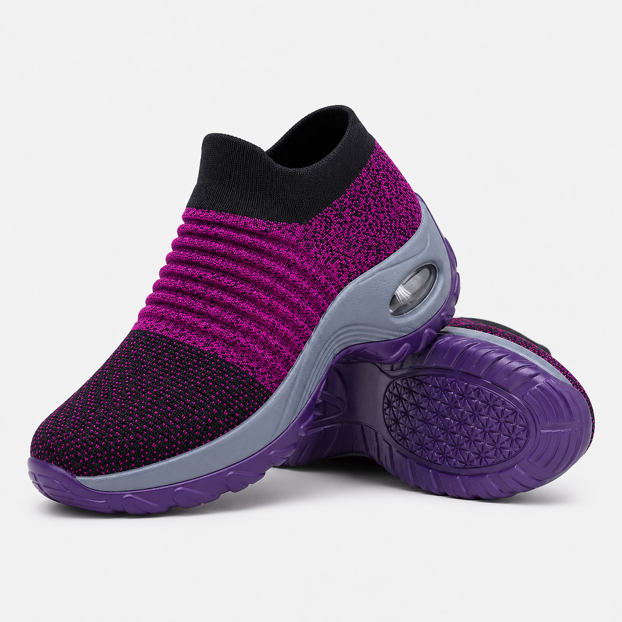 Orthopedic Walking Shoes Slip On Mesh Air Cushion Sneakers with Arch Support for Plantar Fasciitis