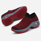 Orthopedic Walking Shoes Slip On Mesh Air Cushion Sneakers with Arch Support for Plantar Fasciitis